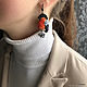 Earrings 'Snegiri'. Collection ' Winter birds'. Earrings. Coffeelena. My Livemaster. Фото №5