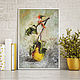 The pear tree and the bird, abstract oil painting on canvas, Pictures, St. Petersburg,  Фото №1