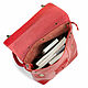 Кожаный рюкзак "Школьник" (красный). Рюкзаки. Кожинка. Интернет-магазин Ярмарка Мастеров.  Фото №2