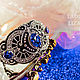 Bracelet Art Deco. blue. Bead embroidery. Beaded bracelet. Bead bracelet. LADY-LIZA jewelry shop. My Livemaster. Фото №4