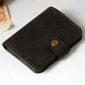 Leather passport cover with a pattern 