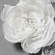 Wedding flower silk bride hairstyle. Comb with rose. Hair Decoration. Missberry.me. Online shopping on My Livemaster.  Фото №2