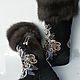 Order boots . Boots for street women's 'Poppies on the snow-2'. wool gifts. Livemaster. . Felt boots Фото №3