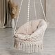 Кресло со спинкой подвесное. Кресла. Zavyazka.macrame. Ярмарка Мастеров.  Фото №4