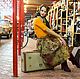 Юбка пин-ап "Осенние цветы". Юбки. Елена. Бохо одежда 'Дело вкуса' (elena-delovkusa). Ярмарка Мастеров.  Фото №4