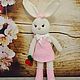 Order Bunny, knitted soft toy. The colorful world. Livemaster. . Stuffed Toys Фото №3