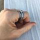 «Немного готики» - кольцо спиннер из серебра и граната. Кольца. Авторские украшения Aikaterini. Ярмарка Мастеров.  Фото №6