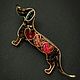 Brooch 'Dachshund is the best dog))', Brooches, St. Petersburg,  Фото №1