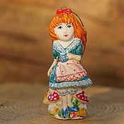 Сувениры и подарки handmade. Livemaster - original item Christmas decorations: Alice from Wonderland, porcelain. Handmade.