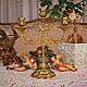 Brass candelabra for 3 candles. Germany. Vintage candlesticks. Imperia. Online shopping on My Livemaster.  Фото №2