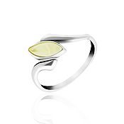 Украшения handmade. Livemaster - original item Silver ring with white amber. Handmade.