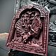 Baphomet Бафомет в цвете бургунди. Образ из дуба на алтарь мага. Алтарь. B L A C K M A G N U M. Интернет-магазин Ярмарка Мастеров.  Фото №2