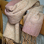 Аксессуары handmade. Livemaster - original item Patterned scarf. Hand weaving. Handmade.