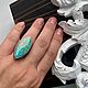 Ring with turquoise Chrysocolla. Rings. UNIQUE-LIT. My Livemaster. Фото №5