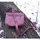 Bag 'cross body' red. Classic Bag. Marina Lambrozo leather and stone. My Livemaster. Фото №5