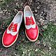 Oxford shoes red / ivory beige sole, Oxfords, Moscow,  Фото №1