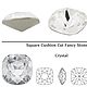 10 мм. Swarovski 4470 Cushion Square, Crystal, Кристаллы, Москва,  Фото №1