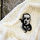 Brooch Portrait ' Howard Lovecraft Call of Cthulhu Black and White'. Brooches. greenfox-23. Online shopping on My Livemaster.  Фото №2