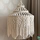 Люстра макраме. Потолочные и подвесные светильники. Елена Волкова (macrame_nvkz). Интернет-магазин Ярмарка Мастеров.  Фото №2