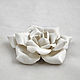 White ceramic rose for the interior. Sculpture. Elena Zaychenko - Lenzay Ceramics. My Livemaster. Фото №4