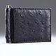 Ostrich leather money clip IMS0001B