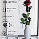 Роза на стебле размера L+ бордовая, Букеты, Москва,  Фото №1