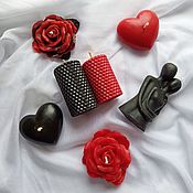 Сувениры и подарки handmade. Livemaster - original item candles: Red and black. Handmade.