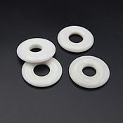 Материалы для творчества handmade. Livemaster - original item Onyx white circle diameter 30 mm. Handmade.