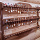 Деревянная полка витрина для коллекции ложек на 60 ложек коричневая, Витрина для коллекций, Псков,  Фото №1