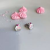 Украшения handmade. Livemaster - original item Cupcake stud Earrings.. Handmade.