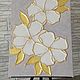 Картина интерьерная " Цветы в золоте ". Картины. Flora-el--floristika-i-dekor. Ярмарка Мастеров.  Фото №7