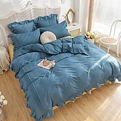 Для дома и интерьера handmade. Livemaster - original item Bed linen with lace and ruffles 