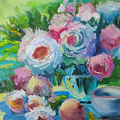 Картины и панно handmade. Livemaster - original item Painting rose flowers 