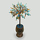 Tree of happiness amazonite in a vase of onyx

