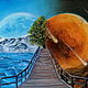 Two Moons. Oil painting 30*40 cm, Pictures, Armavir,  Фото №1