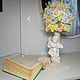 Ночник из гипсовой статуэтки и фоамирана " Ангел Ночи". Ночники. ArtBloom магазин подарков из цветов. Ярмарка Мастеров.  Фото №9