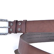 Аксессуары handmade. Livemaster - original item Straps: TITANIUM leather Belt for men. Handmade.