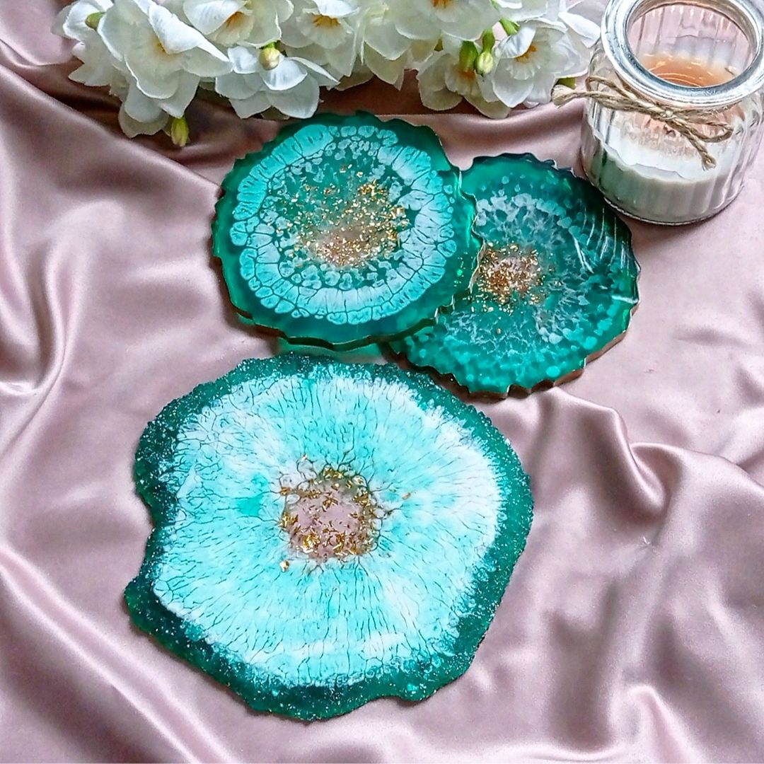 Набор. Ваза из эпоксидной смолы, подставки декоративные. в интернет ...