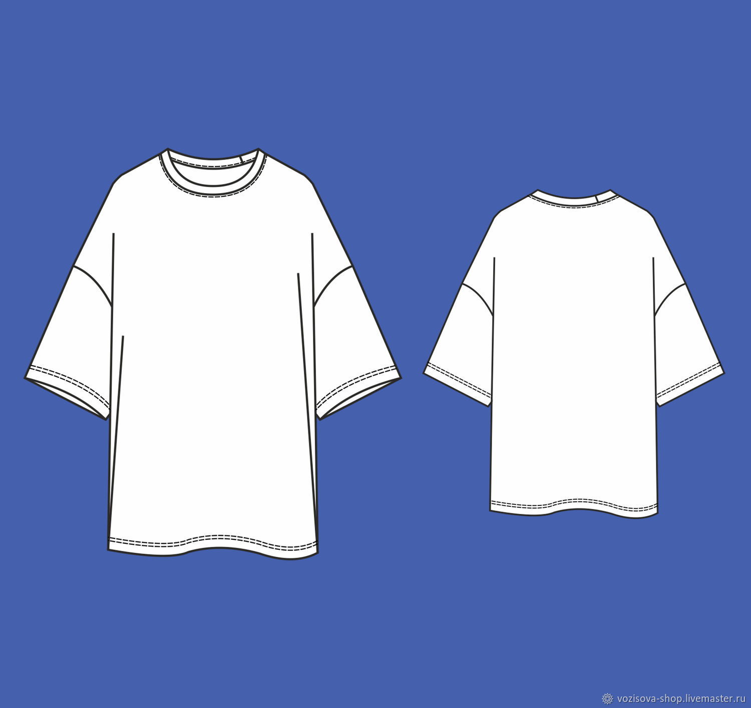 Купить и скачать выкройку Базовая мужская футболка | Интернет-магазин: Я шью