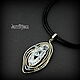 Кулон "Ледяной шторм" с агатом и голубым топазом. Кулон. JazzBijoux ДжазБижу (Елена Сафронова). Ярмарка Мастеров.  Фото №7