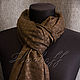 Plain brown scarf    Monogram. Scarves. Platkoffcom. Ярмарка Мастеров.  Фото №4