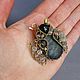 Brooch pendant beetle with stones wire wrap. Brooches. selenawirejewelry. My Livemaster. Фото №6