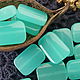 Natural jadeite beads 18h13h6 mm, colour 'Turquoise', Beads1, Jerusalem,  Фото №1