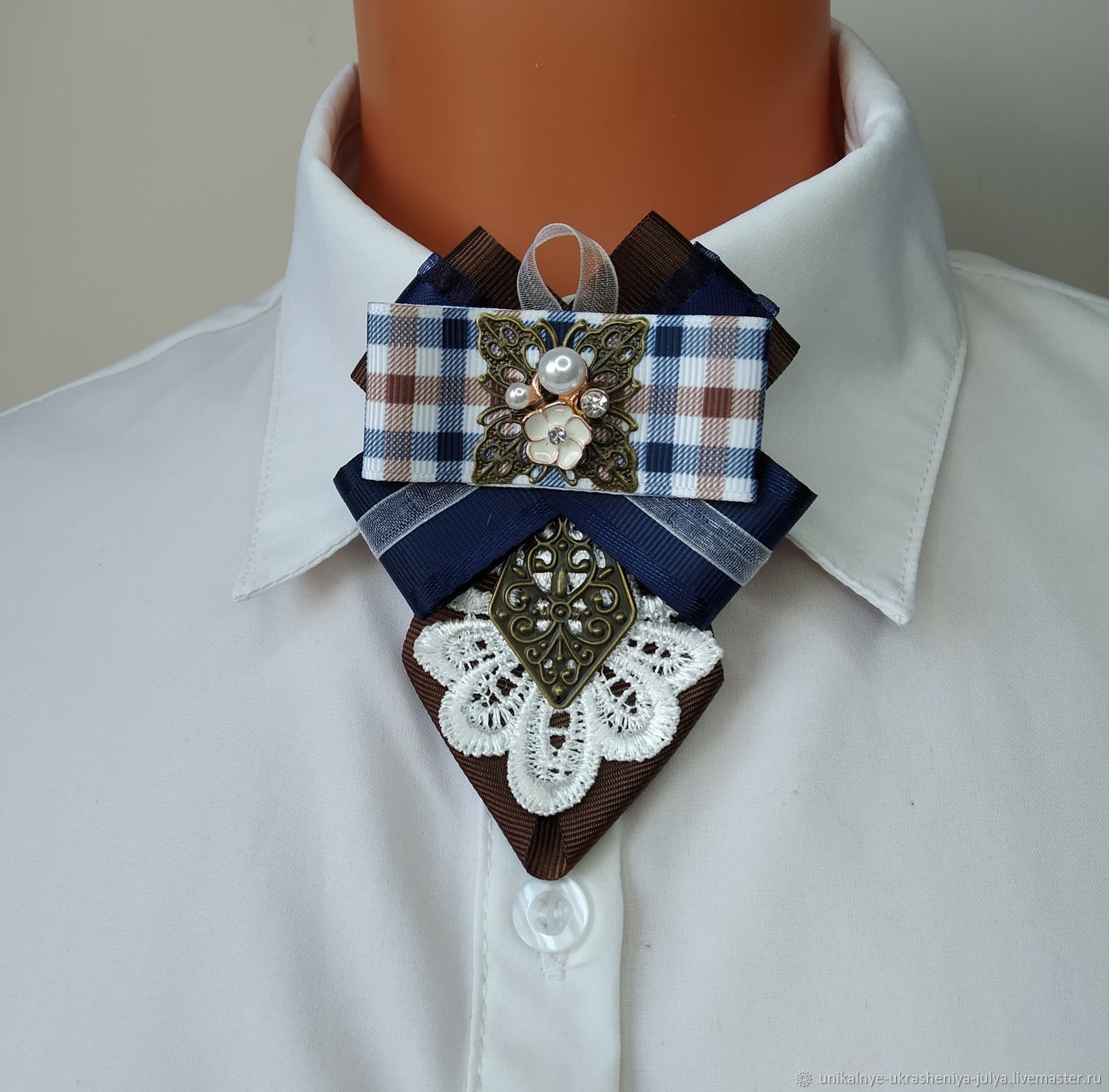 Брошь галстук Брошь бант в ретро стиле Брошь на воротник в интернет ...