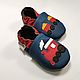 Locomotive Baby Shoes, Blue Baby Shoes, Train Baby Slippers. Footwear for childrens. ebooba. Online shopping on My Livemaster.  Фото №2