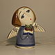 Angel (Walnut Savior) Statuette. Easter souvenirs. Porcelain story. My Livemaster. Фото №4