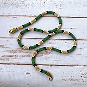 Украшения handmade. Livemaster - original item Bead harness Green asp. Handmade.