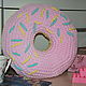  Декоративная подушка "Пончик". Подушки. RinaRi. Интернет-магазин Ярмарка Мастеров.  Фото №2