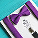 Bow tie and suspenders set purple VIOLET/ bow tie, suspenders, Ties, Moscow,  Фото №1