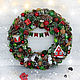 Christmas wreath 'Favorite holiday' 50 cm. Wreaths. Zuli. My Livemaster. Фото №6